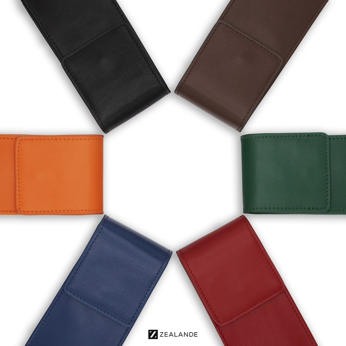 Black Leather Watch Pouch