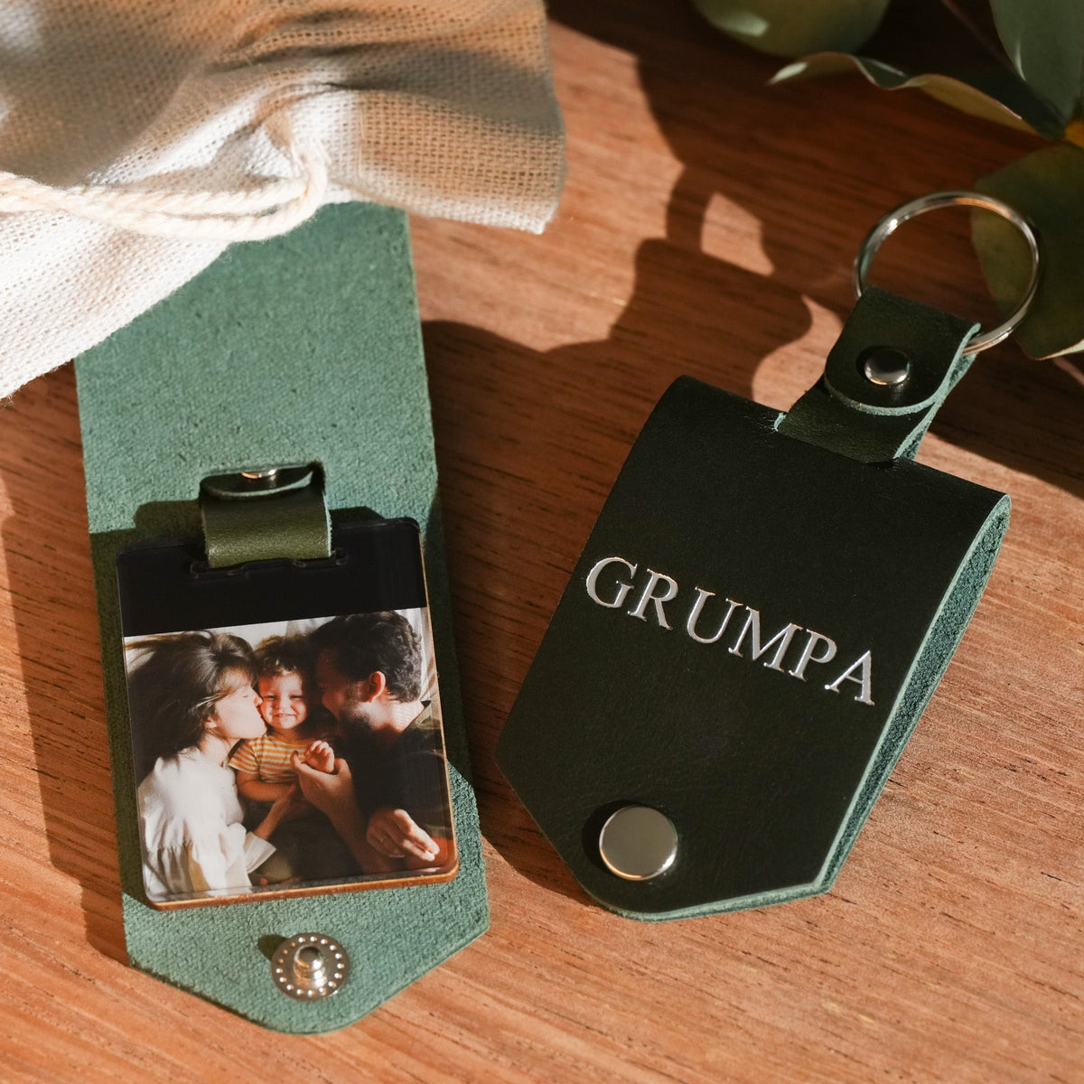 Monogram Photo Keytag