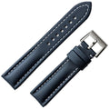 Artem Classic Sailcloth Watch Strap - Blue with White Stitching