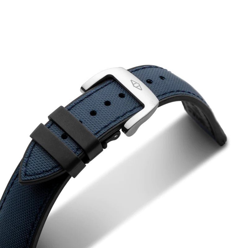 Artem HydroFlex Sailcloth FKM Rubber Watch Strap - Blue