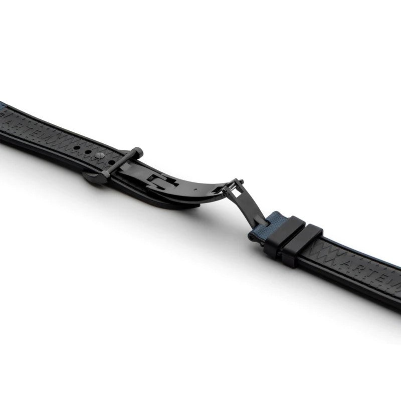 Artem HydroFlex Sailcloth FKM Rubber Watch Strap - Blue