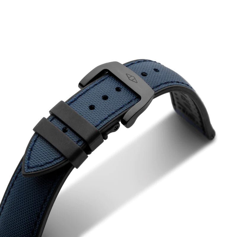 Artem HydroFlex Sailcloth FKM Rubber Watch Strap - Blue