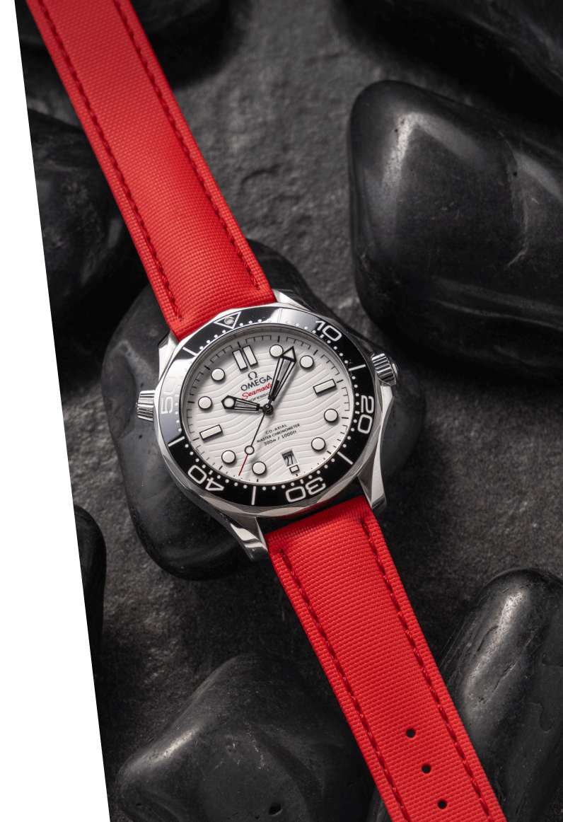 Artem Loop-Less HydroFlex Sailcloth Watch Strap - Blood Moon