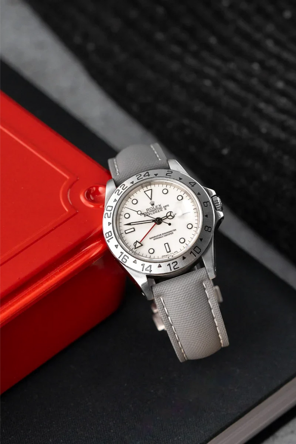 Artem Loop-Less HydroFlex Sailcloth Watch Strap - Lunar Ash